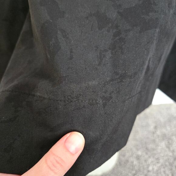 BURU blouse women's size s/m boxy turtleneck short sleeve artsy black marble - Picture 4 of 12